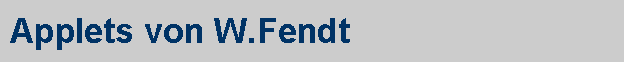 Applets von W.Fendt