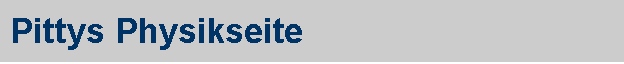 Pittys Physikseite
